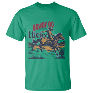 Howdy Go Lucky T Shirt Funny Cowboy St Patrick's Day TS14 Irish Green Print Your Wear
