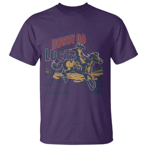 Howdy Go Lucky T Shirt Funny Cowboy St Patrick's Day TS14 Purple Print Your Wear