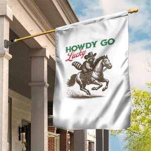 Howdy Go Lucky Garden Flag Cowboy Raccoon St Patrick's Day TS14 Print Your Wear