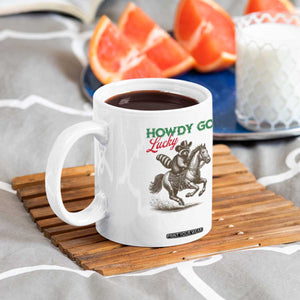 Howdy Go Lucky Coffee Mug Cowboy Raccoon St Patrick's Day TS14 Print Your Wear