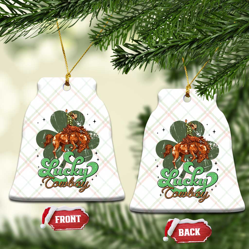 Lucky Cowboy Western Ceramic Ornament Funny St Patrick's Day TS14 Print Your Wear