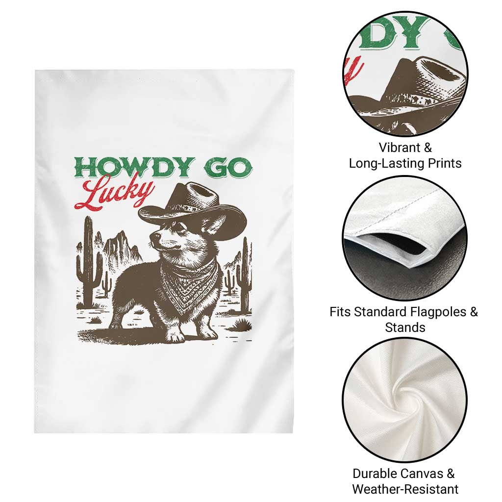 Howdy Go Lucky Garden Flag Funny Corgi St Patrick's Day TS14 Print Your Wear