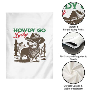 Howdy Go Lucky Garden Flag Funny Corgi St Patrick's Day TS14 Print Your Wear