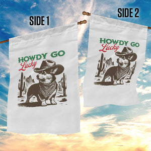 Howdy Go Lucky Garden Flag Funny Corgi St Patrick's Day TS14 Print Your Wear