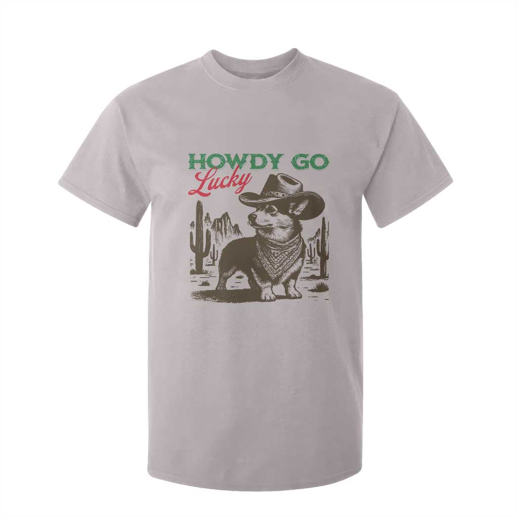 Howdy Go Lucky T Shirt For Kid Funny Corgi St Patrick's Day TS14 Ice Gray Print Your Wear