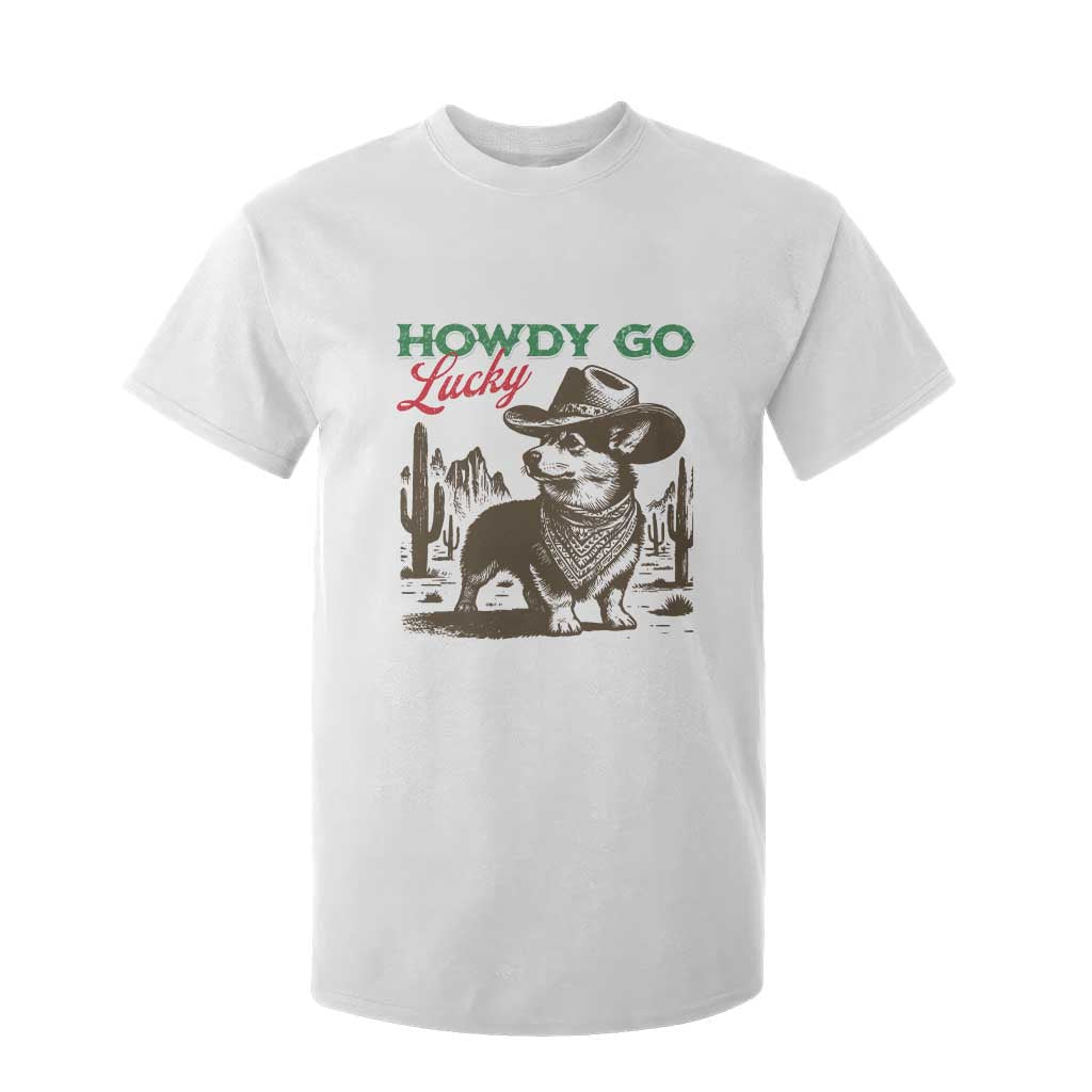 Howdy Go Lucky T Shirt For Kid Funny Corgi St Patrick's Day TS14 White Print Your Wear