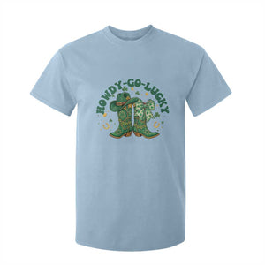 Howdy Go Lucky T Shirt For Kid Green Cowboy Boots St Patrick's Day TS14 Light Blue Print Your Wear