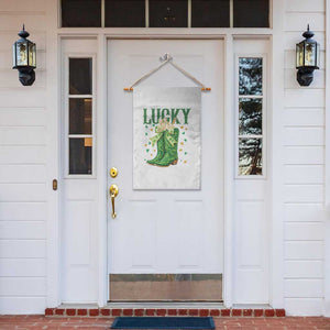 Cowboy St Patrick's Day Garden Flag Lucky Girl Boots TS14 Print Your Wear