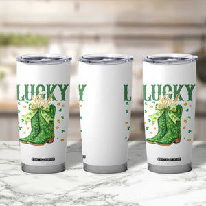 Cowboy St Patrick's Day Tumbler Cup Lucky Girl Boots TS14 Print Your Wear