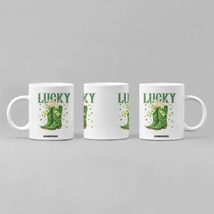 Cowboy St Patrick's Day Coffee Mug Lucky Girl Boots TS14 Print Your Wear