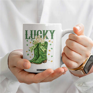 Cowboy St Patrick's Day Coffee Mug Lucky Girl Boots TS14 Print Your Wear