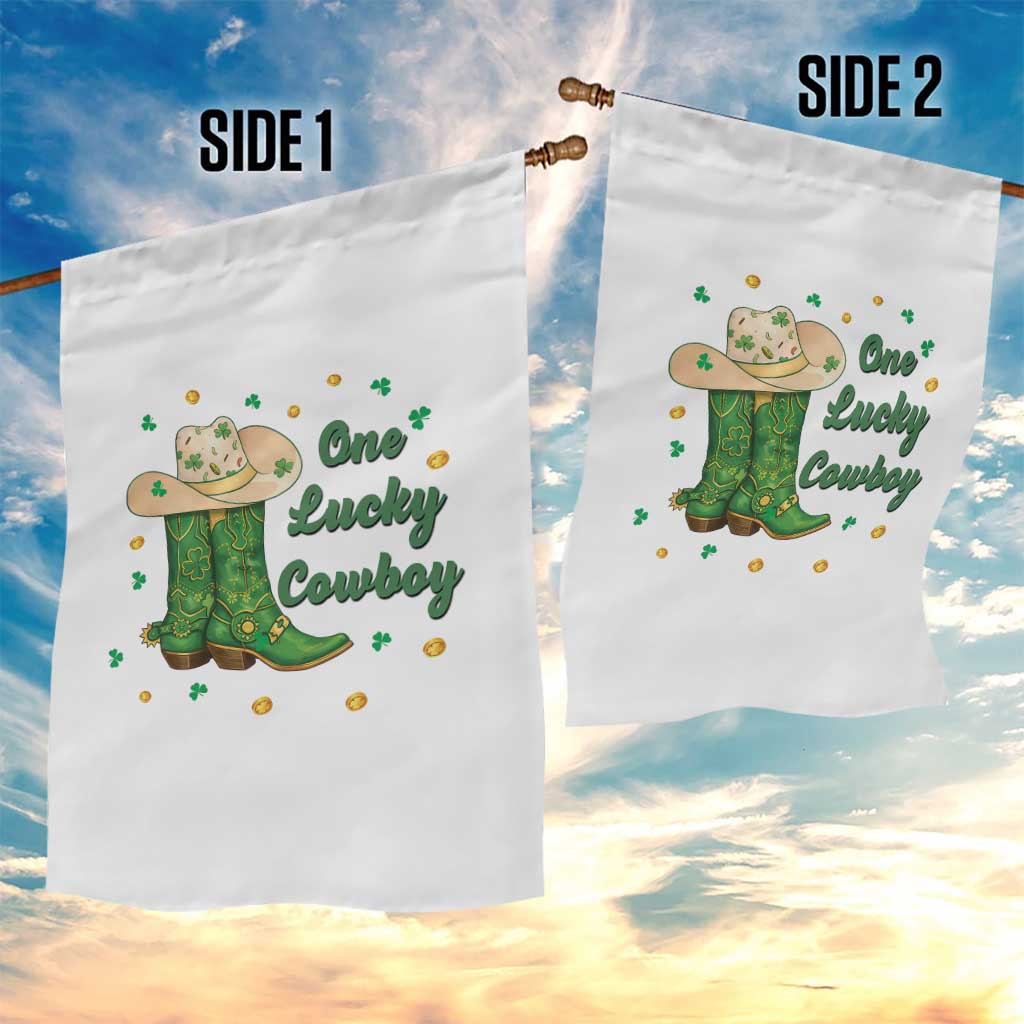 One Lucky Cowboy Garden Flag Western Irish Cowboy St Patrick Day TS14 Print Your Wear