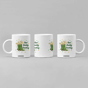 One Lucky Cowboy Coffee Mug Western Irish Cowboy St Patrick Day TS14 Print Your Wear