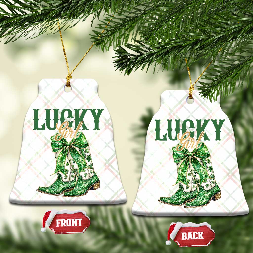 Lucky Cowgirl Ceramic Ornament Western Irish Cowboy St Patrick Day TS14 Print Your Wear