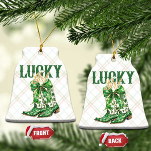 Lucky Cowgirl Ceramic Ornament Western Irish Cowboy St Patrick Day TS14 Print Your Wear