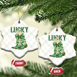 Lucky Cowgirl Ceramic Ornament Western Irish Cowboy St Patrick Day TS14 Print Your Wear