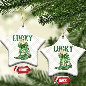 Lucky Cowgirl Ceramic Ornament Western Irish Cowboy St Patrick Day TS14 Print Your Wear