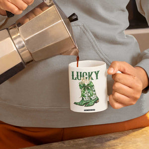 Lucky Cowgirl Coffee Mug Western Irish Cowboy St Patrick Day TS14 Print Your Wear
