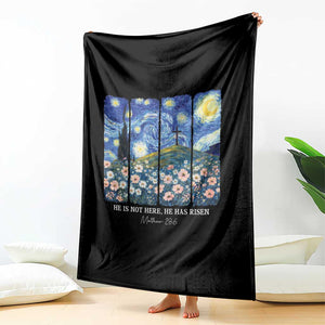 He is Risen Throw Blanket Christian Easter Starry Night Van Gogh TS14 Print Your Wear