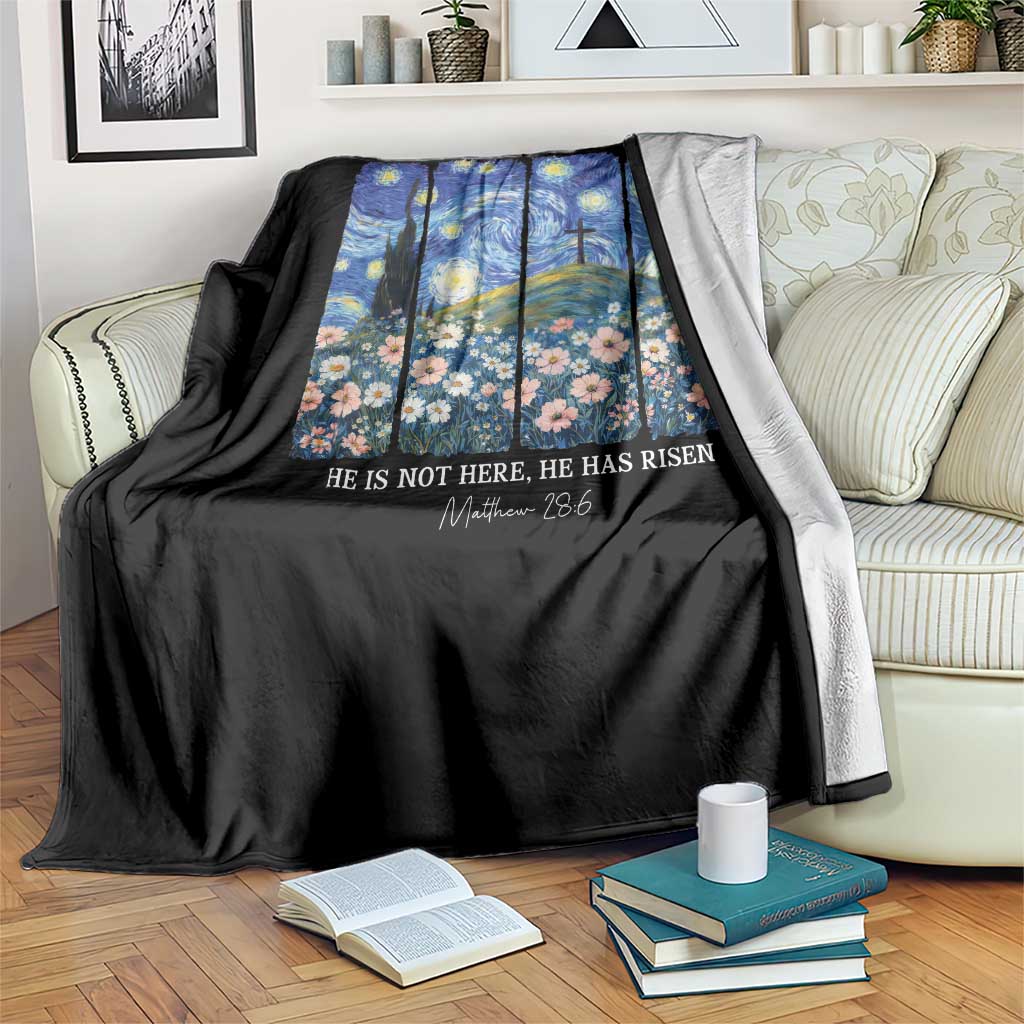 He is Risen Throw Blanket Christian Easter Starry Night Van Gogh TS14 Print Your Wear