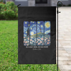 He is Risen Garden Flag Christian Easter Starry Night Van Gogh TS14 Print Your Wear