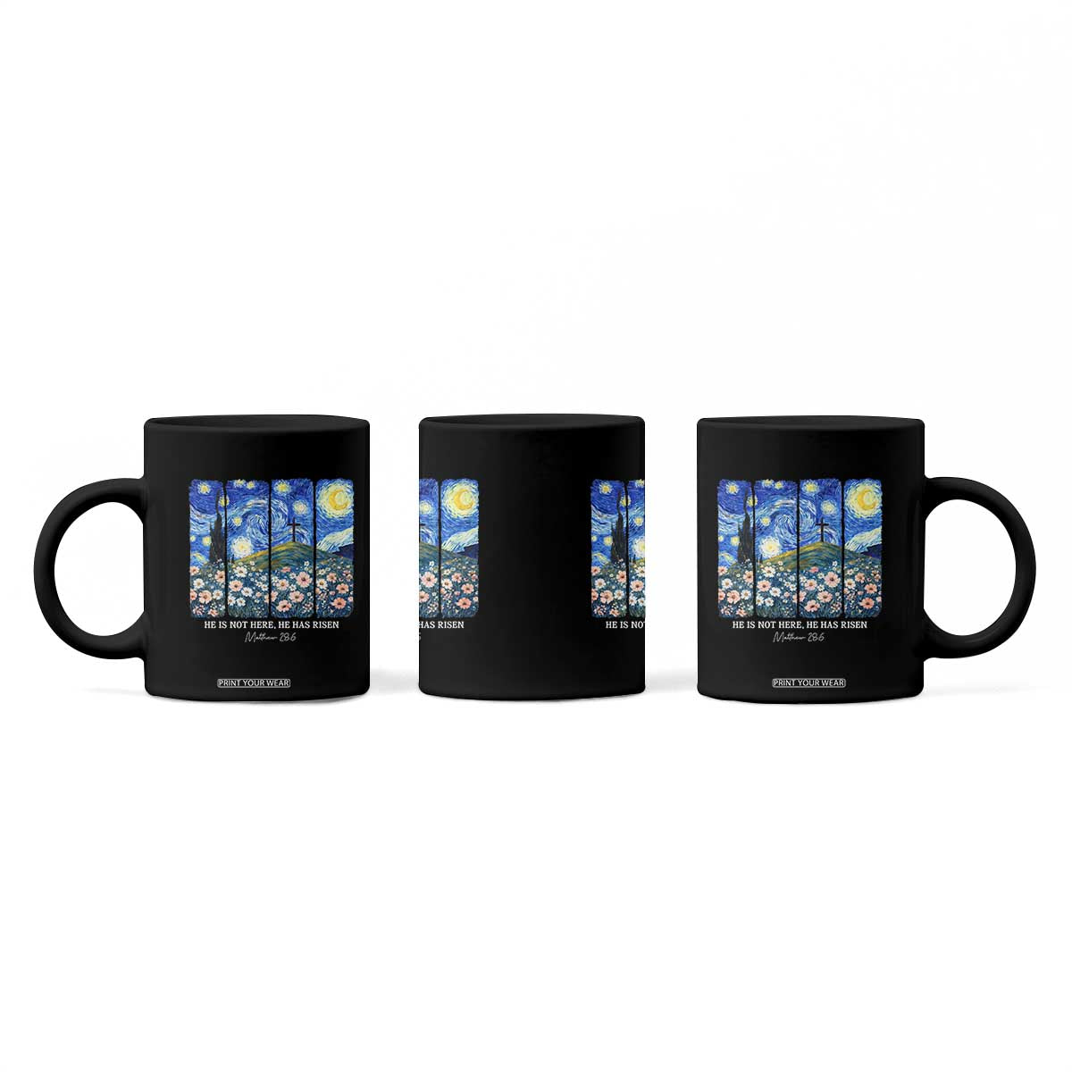 He is Risen Coffee Mug Christian Easter Starry Night Van Gogh TS14 Print Your Wear