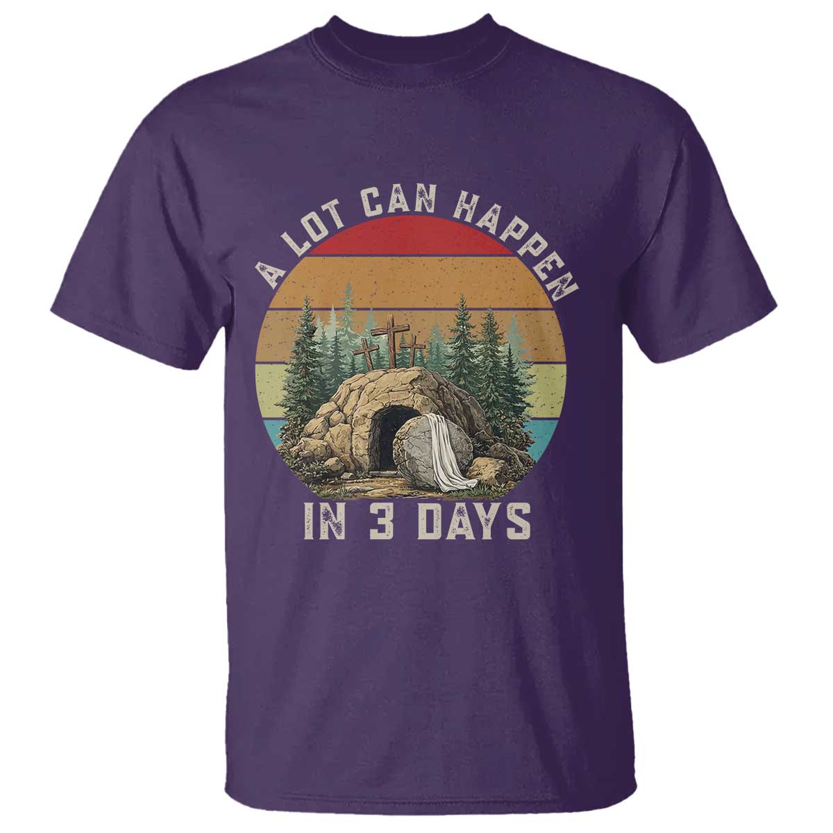 A Lot Can Happen in 3 Days T Shirt Christian Easter TS14 Purple Print Your Wear