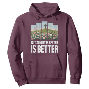 Friday is Good Sunday is Better Hoodie Christian Easter TS14 Maroon Print Your Wear