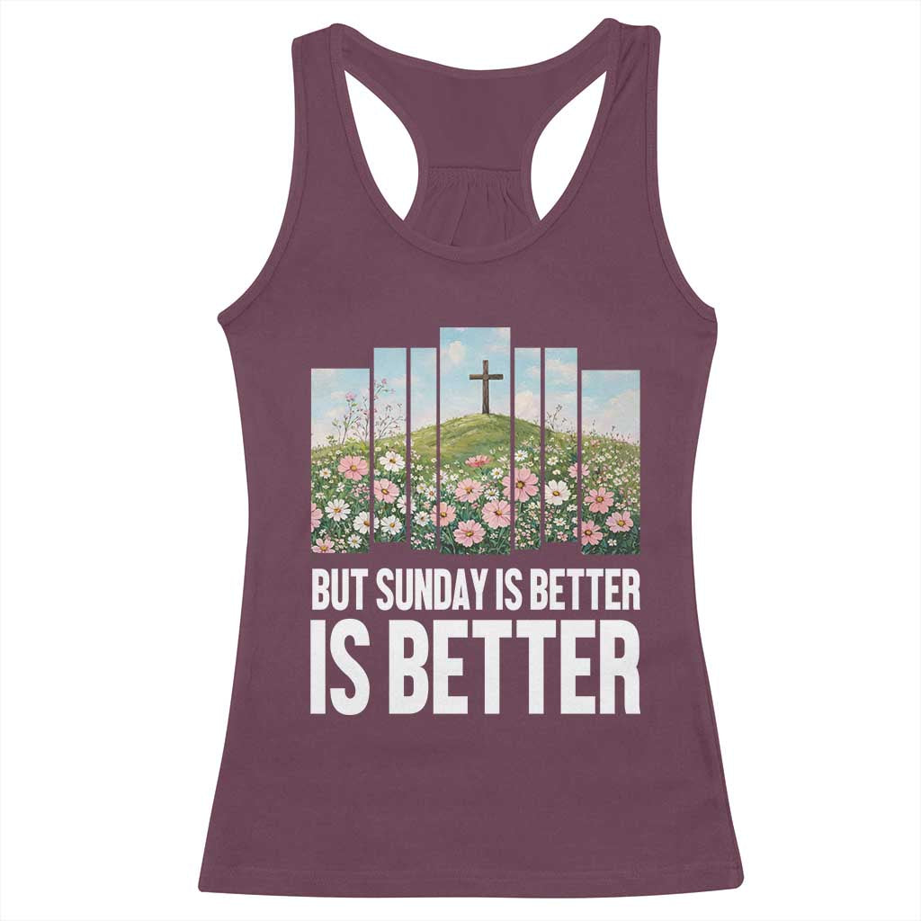 Friday is Good Sunday is Better Racerback Tank Top Christian Easter TS14 Maroon Print Your Wear