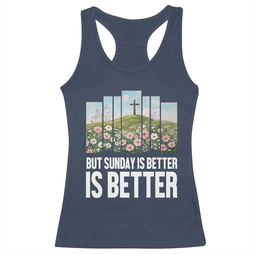 Friday is Good Sunday is Better Racerback Tank Top Christian Easter TS14 Navy Print Your Wear