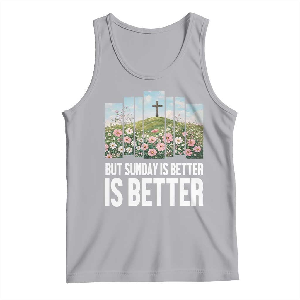 Friday is Good Sunday is Better Tank Top Christian Easter TS14 Athletic Heather Print Your Wear