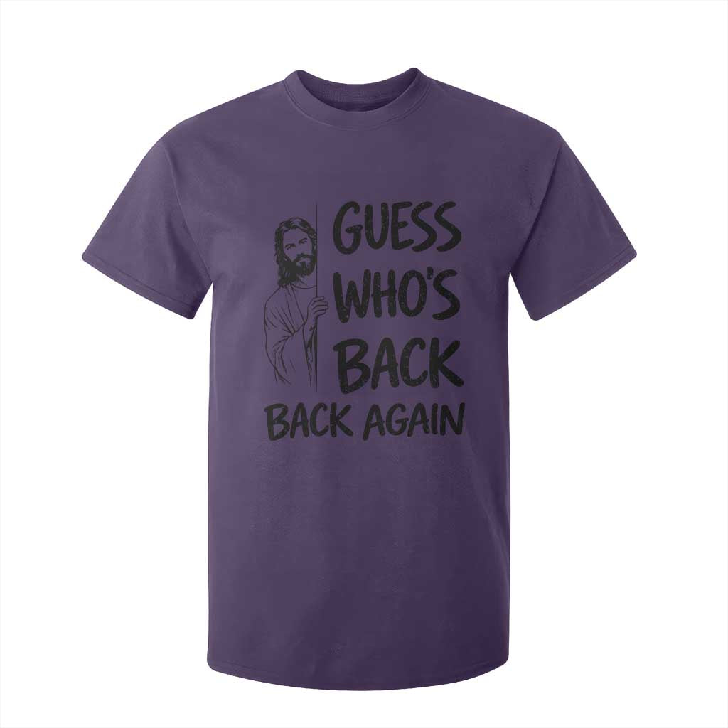 Funny Easter Jesus T Shirt For Kid Guess Who's Back Back Again TS14 Purple Print Your Wear