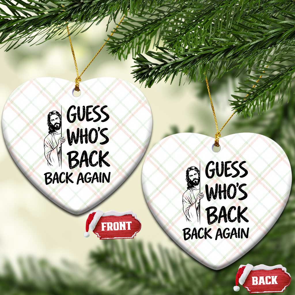 Funny Easter Jesus Ceramic Ornament Guess Who's Back Back Again TS14 Print Your Wear
