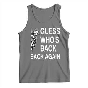 Guess Who's Back Back Again Tank Top Funny Easter Jesus Meme TS14 Black Heather Print Your Wear