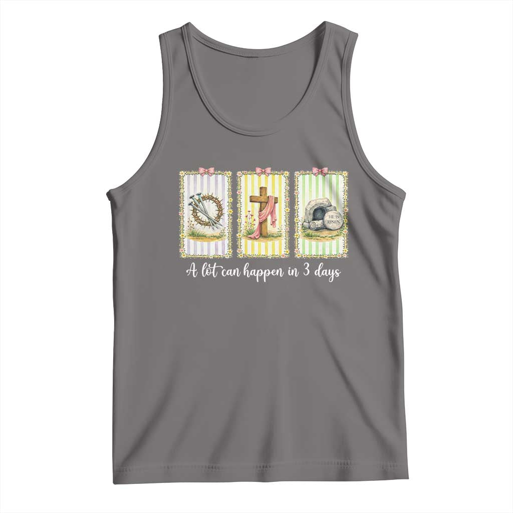 A Lot Can Happen in 3 Days Tank Top Christian Jesus Easter TS14 Deep Heather Print Your Wear