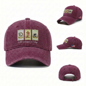 A Lot Can Happen in 3 Days Washed Cotton Baseball Cap Christian Jesus Easter TS14 Washed Cap Universal Fit Burgundy Print Your Wear