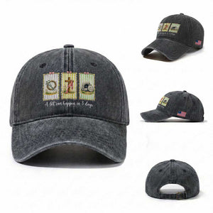 A Lot Can Happen in 3 Days Washed Cotton Baseball Cap Christian Jesus Easter TS14 Washed Cap Universal Fit Dark Gray Print Your Wear