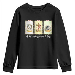A Lot Can Happen in 3 Days Youth Sweatshirt Christian Jesus Easter TS14 Black Print Your Wear
