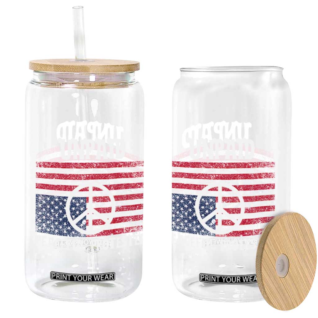 Unpaid Peaceful Protester Glass Can Peace Sign Anti War Patriotic US Flag TS14 Print Your Wear