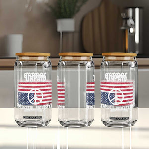 Unpaid Peaceful Protester Glass Can Peace Sign Anti War Patriotic US Flag TS14 Print Your Wear