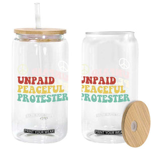 Unpaid Peaceful Protester Glass Can Political Resistance Movement TS14 Print Your Wear