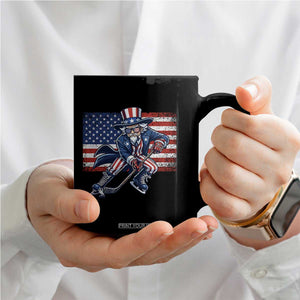 Uncle Sam Hockey Player 4th of July American Flag Coffee Mug TS14 Print Your Wear