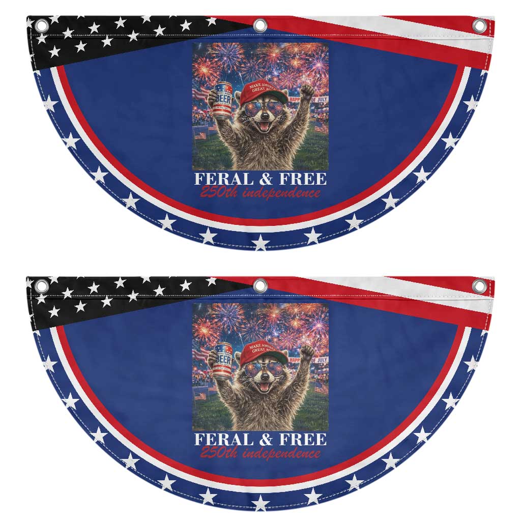 USA 250 Years Freedom Patriotic Fan Flag Feral and Free Funny Raccoon Driking Beer 4th of July TS14 2pcs pack Classic Navy Print Your Wear