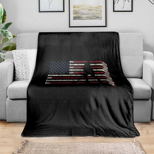 Patriotic Ice Hockey Sticks American Flag Throw Blanket TS14 Print Your Wear
