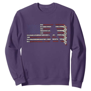 Patriotic Ice Hockey Sticks American Flag Sweatshirt TS14 Purple Print Your Wear