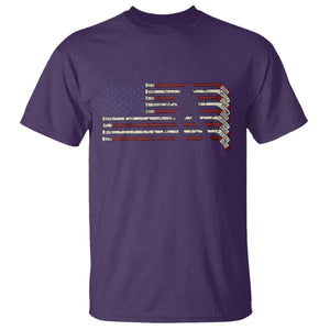 Patriotic Ice Hockey Sticks American Flag T Shirt TS14 Purple Print Your Wear