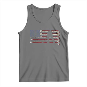 Patriotic Ice Hockey Sticks American Flag Tank Top TS14 Black Heather Print Your Wear