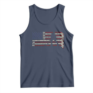 Patriotic Ice Hockey Sticks American Flag Tank Top TS14 Navy Print Your Wear