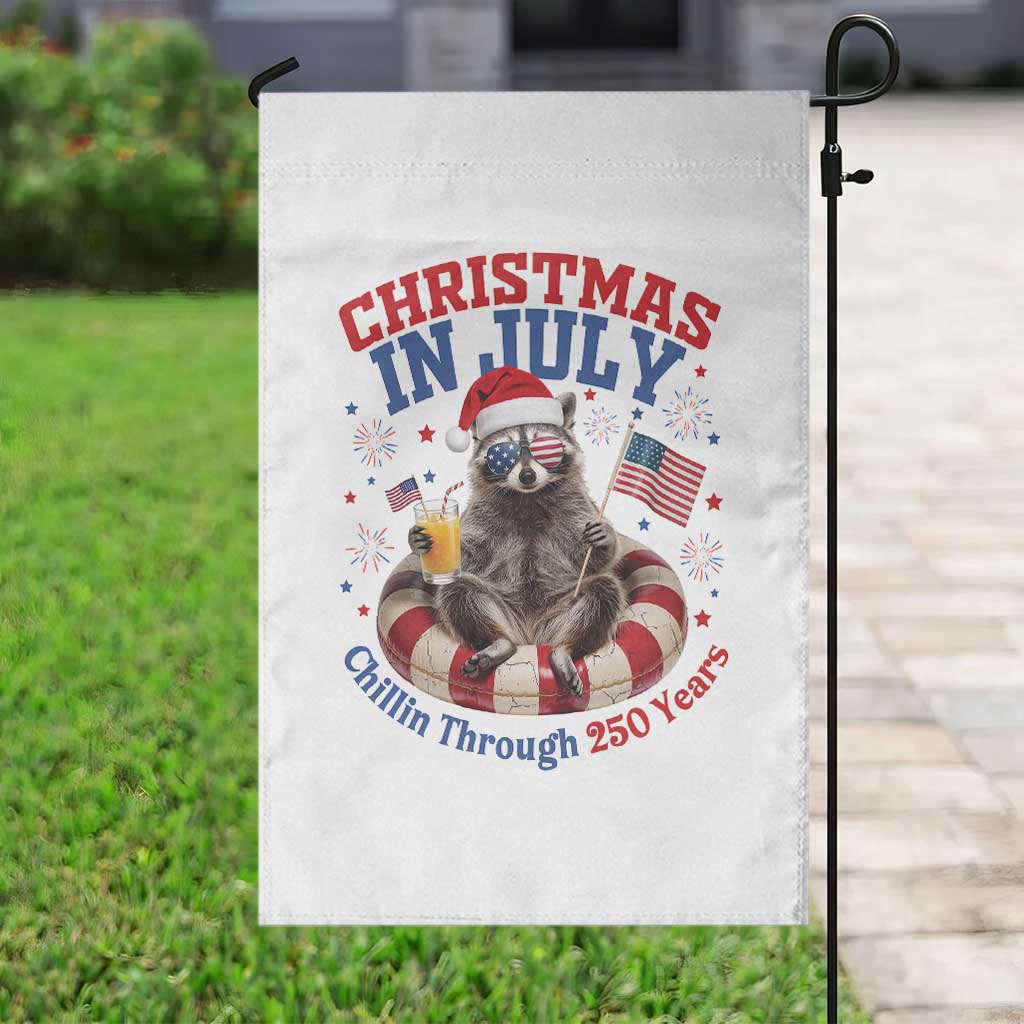 Raccoon 250th Anniversary Garden Flag Christmas in July TS14 Print Your Wear