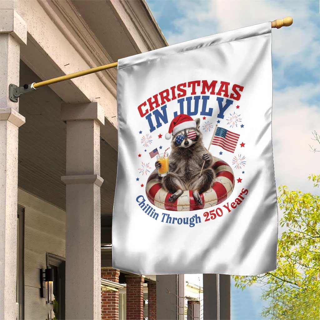 Raccoon 250th Anniversary Garden Flag Christmas in July TS14 Print Your Wear